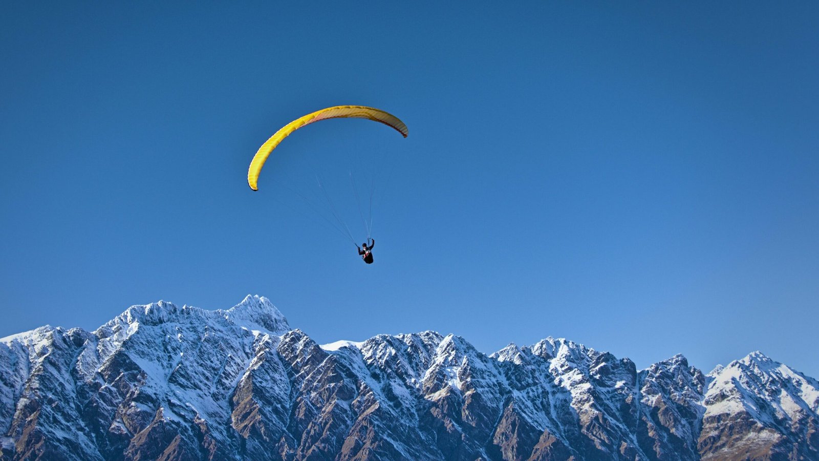 Paragliding over the mountains